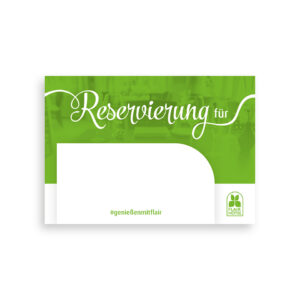 Flair "Reserviert-Aufsteller" - neues Design 2022